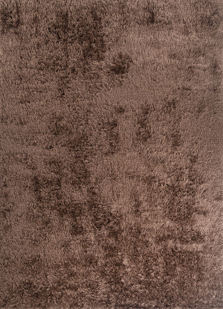 basis beige and brown polyester shag Rug - HeadShot