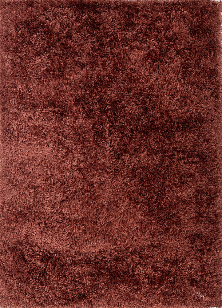 basis red and orange polyester shag Rug - HeadShot