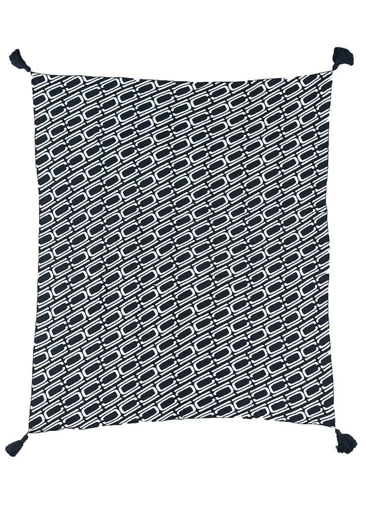 bespoke sile grey and black polyester hand loom Home Textile - HeadShot