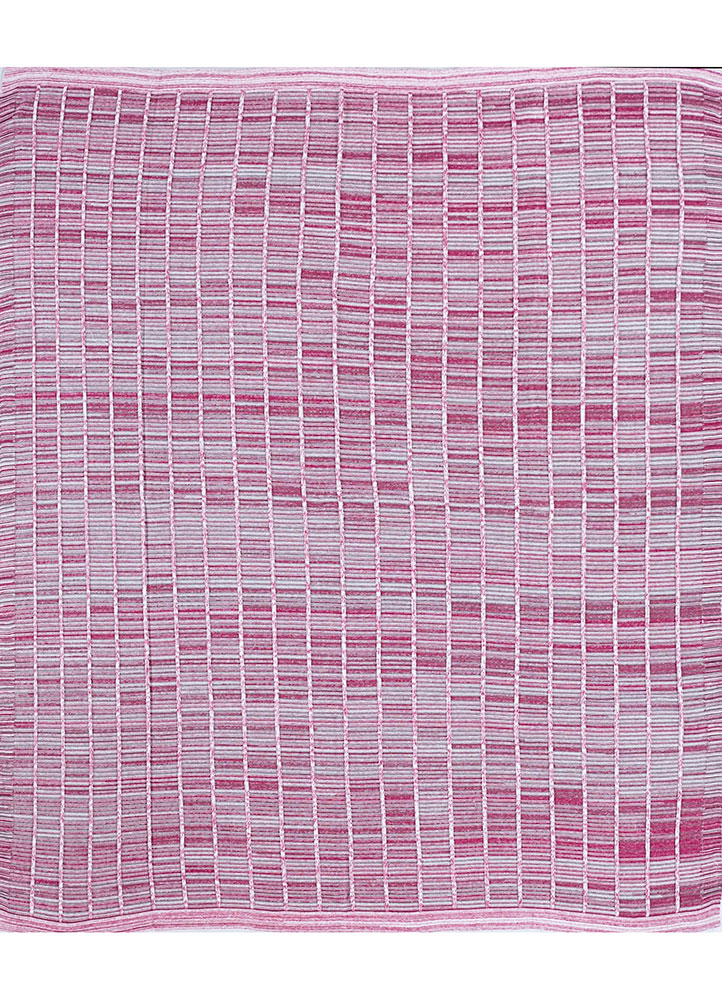 bespoke sile pink and purple polyester hand loom Home Textile - HeadShot