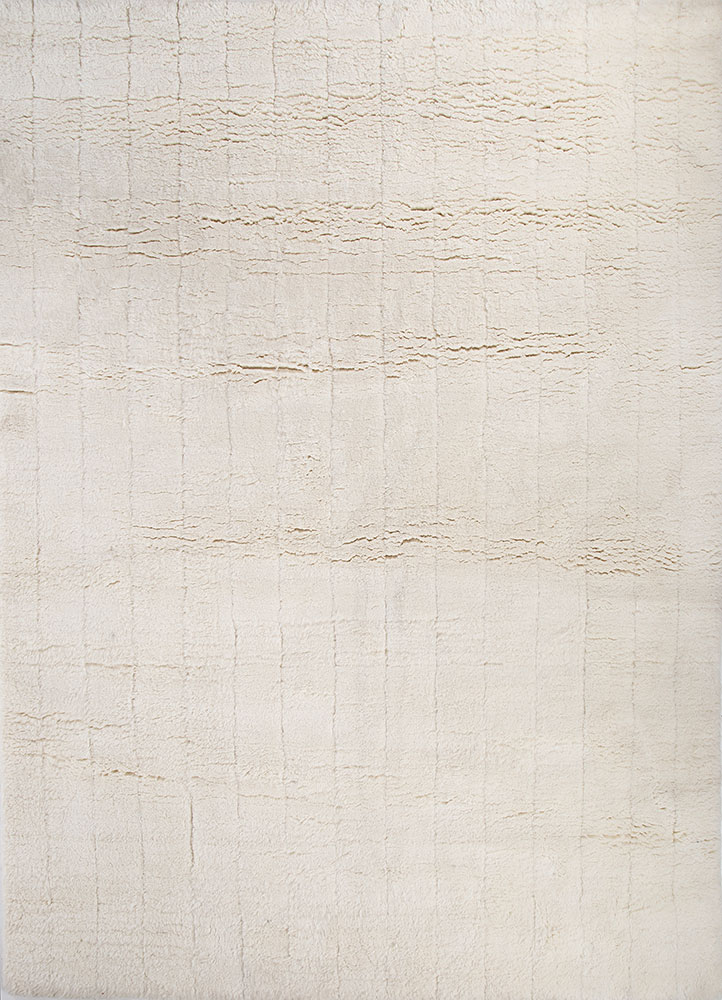 zuri ivory wool hand knotted Rug - HeadShot
