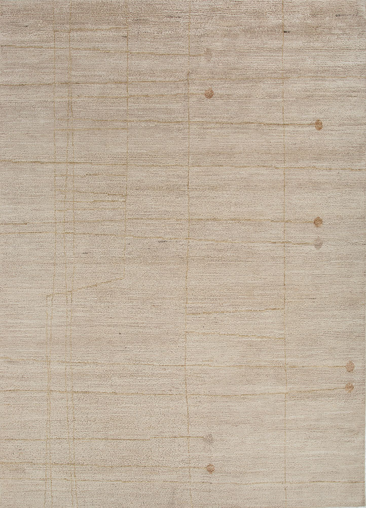 manifest gold afghan wool hand knotted Rug - HeadShot