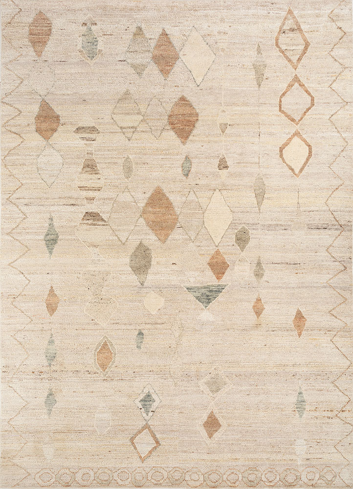 manifest ivory wool hand knotted Rug - HeadShot