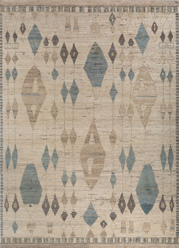 manifest ivory wool hand knotted Rug - HeadShot