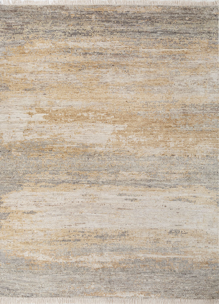 manifest gold afghan wool hand knotted Rug - HeadShot