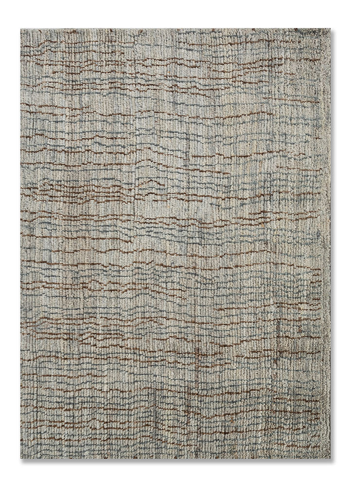 manifest blue afghan wool hand knotted Rug - HeadShot