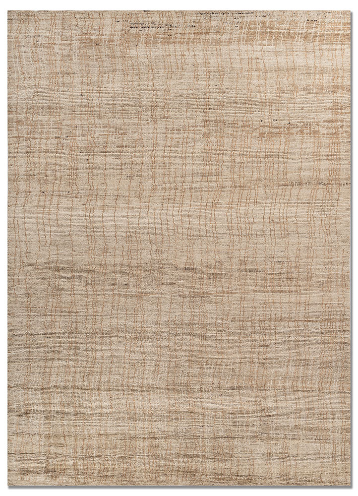 manifest beige and brown afghan wool hand knotted Rug - HeadShot