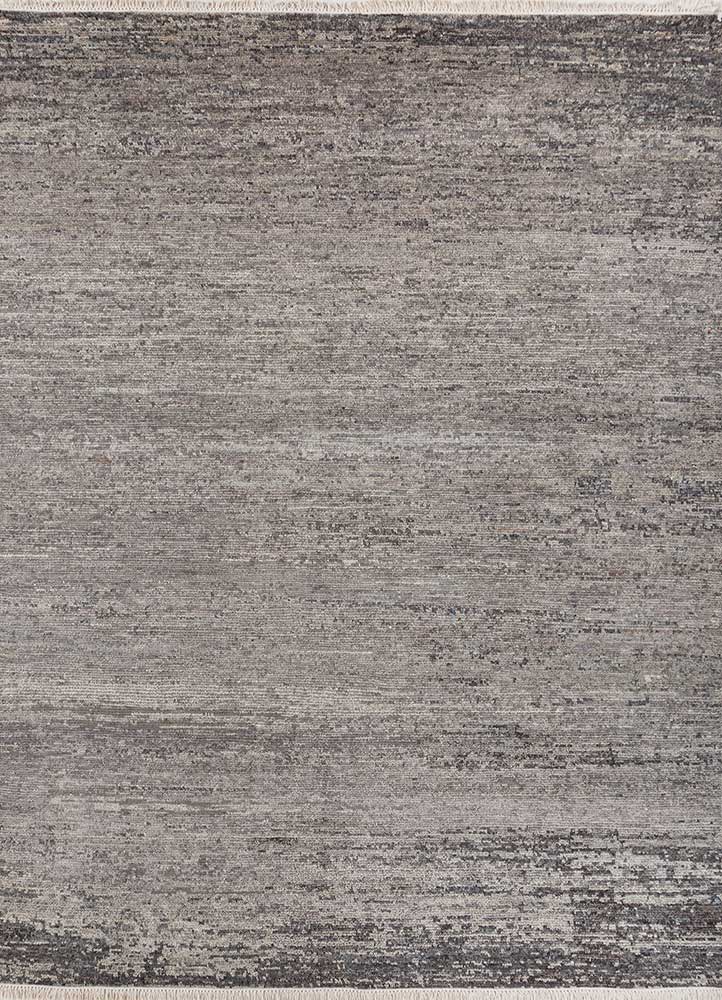 manifest grey and black afghan wool hand knotted Rug - HeadShot