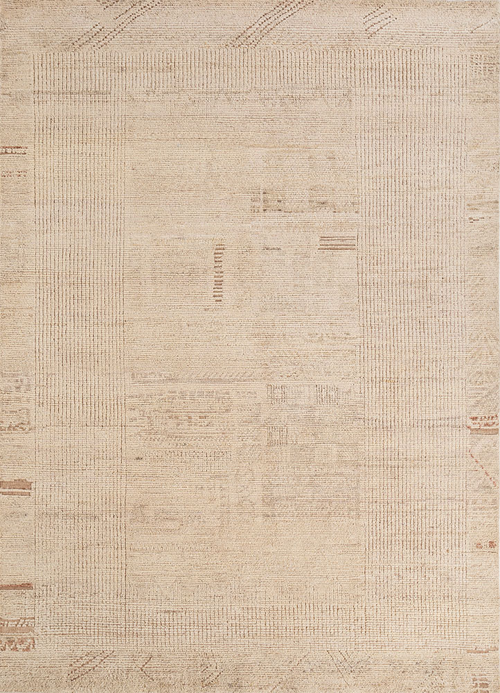 manifest ivory afghan wool hand knotted Rug - HeadShot