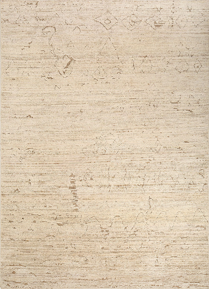 manifest ivory afghan wool hand knotted Rug - HeadShot