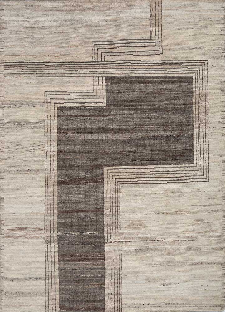 manifest ivory afghan wool hand knotted Rug - HeadShot