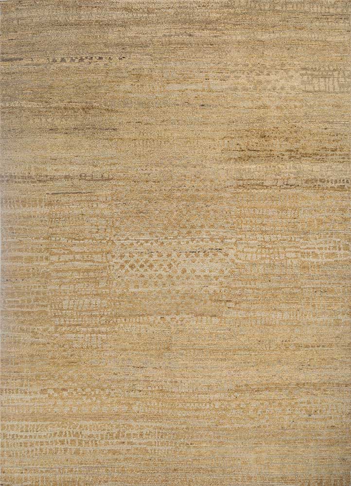 manifest gold afghan wool hand knotted Rug - HeadShot