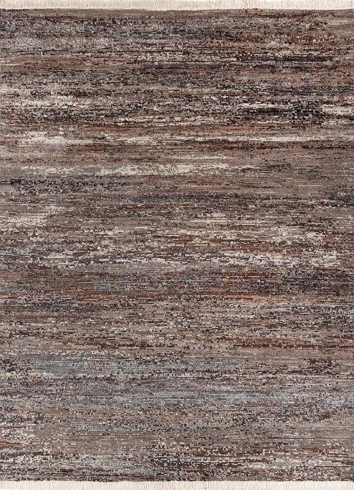 manifest beige and brown afghan wool hand knotted Rug - HeadShot