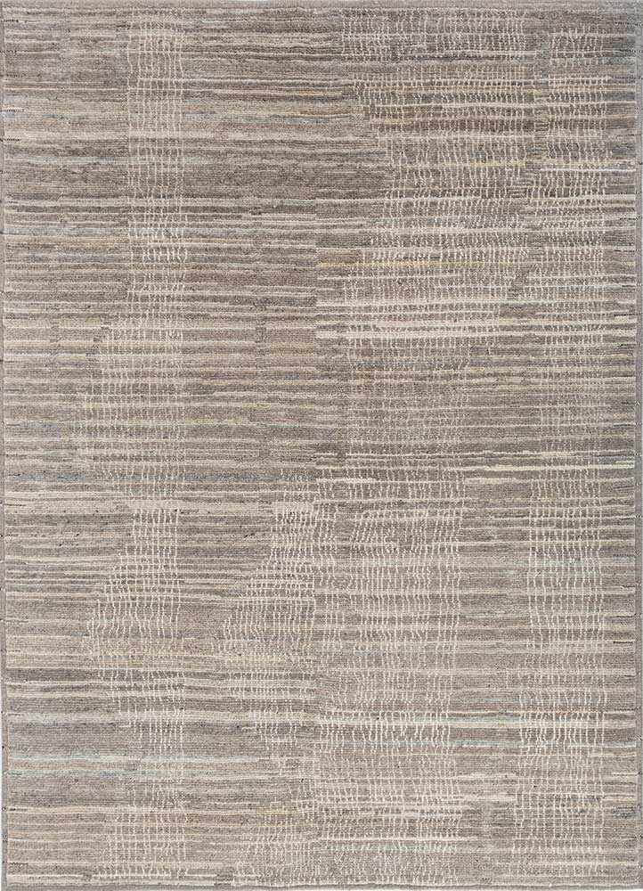 manifest beige and brown afghan wool hand knotted Rug - HeadShot