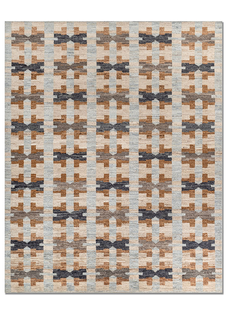 manifest green wool hand knotted Rug - HeadShot