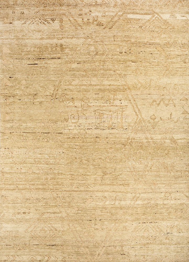 manifest ivory afghan wool hand knotted Rug - HeadShot