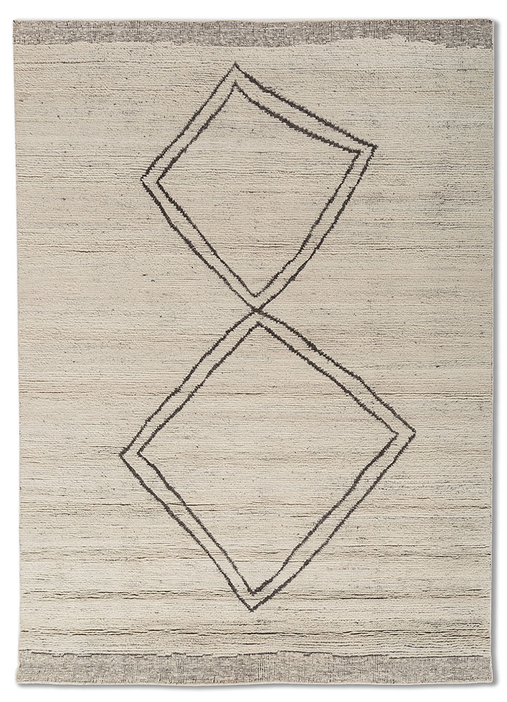 manifest ivory wool hand knotted Rug - HeadShot