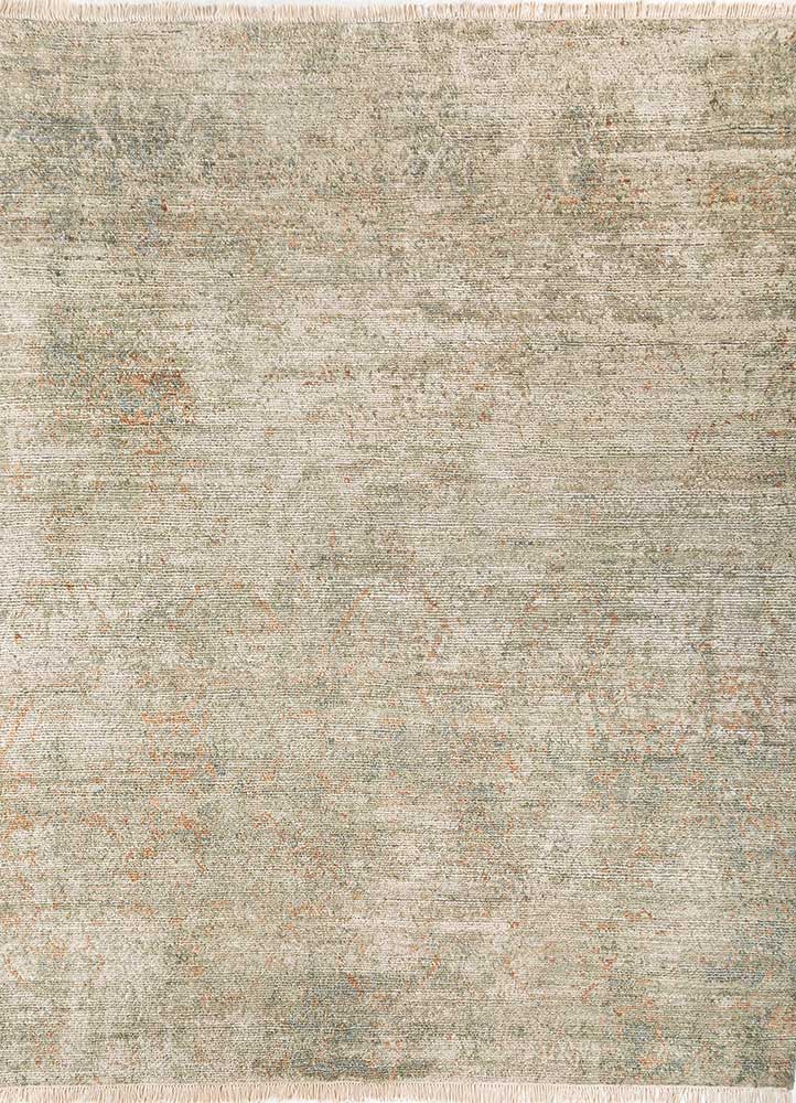 entropy ivory wool hand knotted Rug - HeadShot