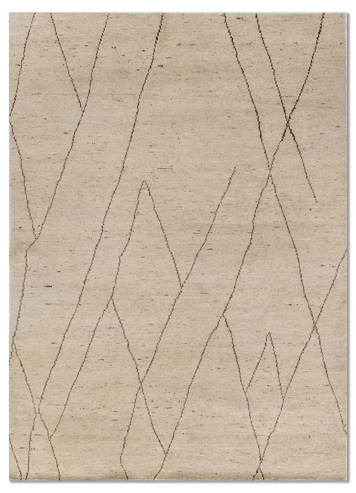 manifest ivory wool hand knotted Rug - HeadShot