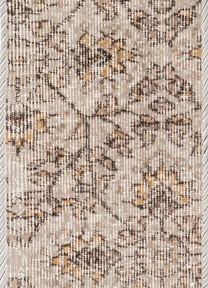 table mats beige and brown wool hand knotted Accessorie - HeadShot