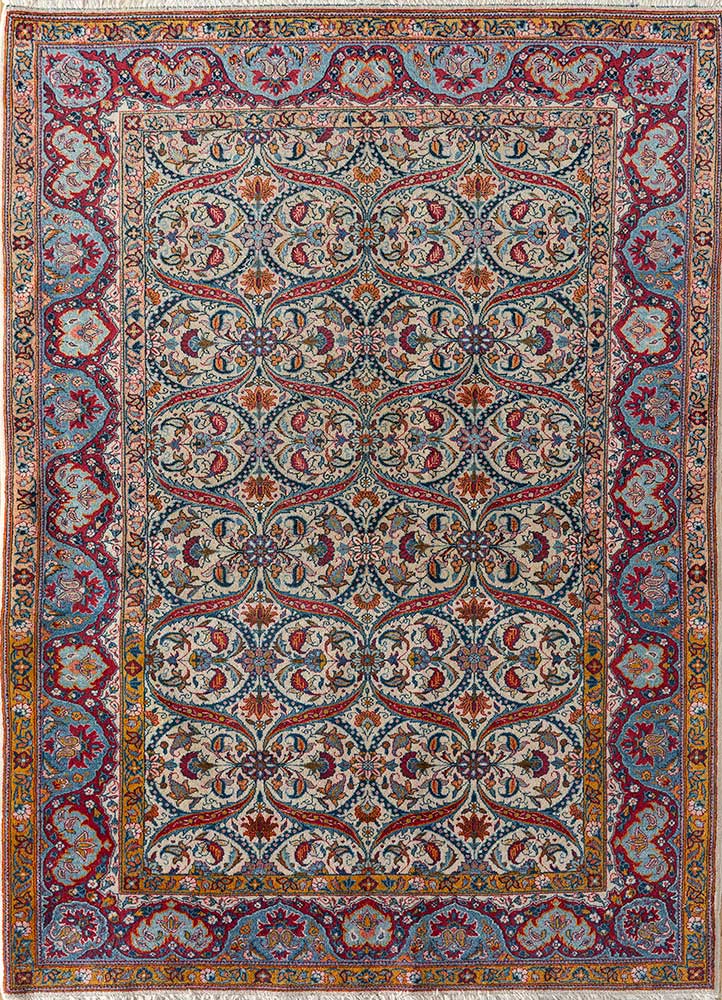 aalam multi wool hand knotted Rug - HeadShot