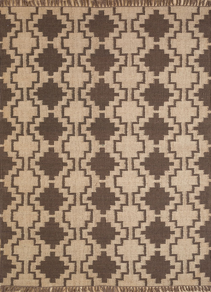 nomadic threads beige and brown jute and hemp flat weaves Rug - HeadShot