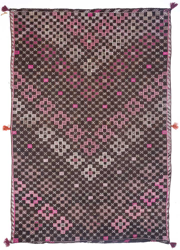 nuray beige and brown wool hand knotted Rug - HeadShot