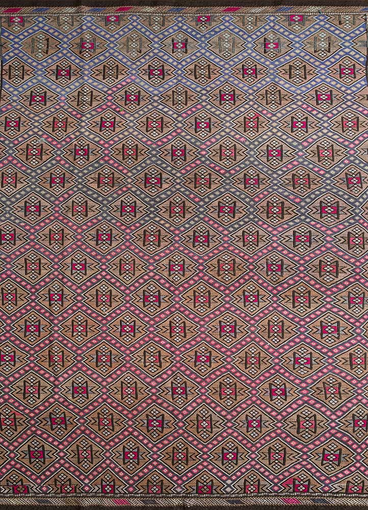 nuray beige and brown wool hand knotted Rug - HeadShot