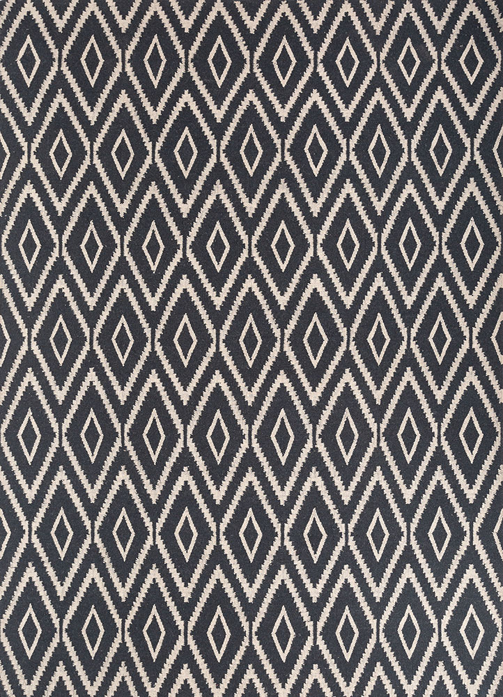 bedouin blue wool flat weaves Rug - HeadShot