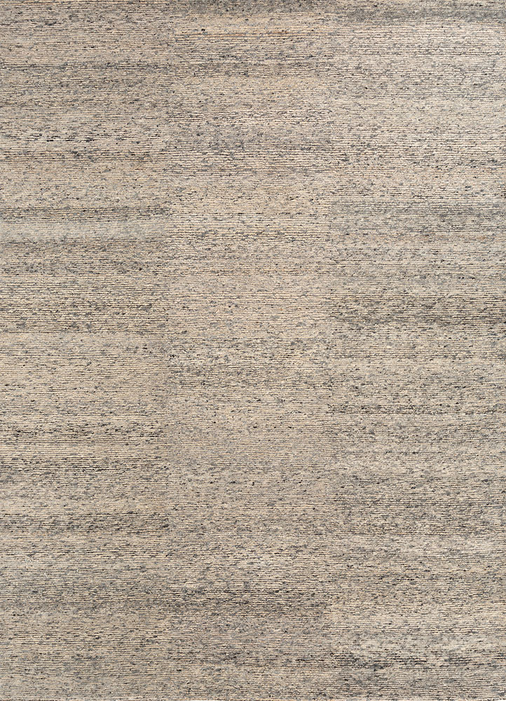 manifest beige and brown wool hand knotted Rug - HeadShot