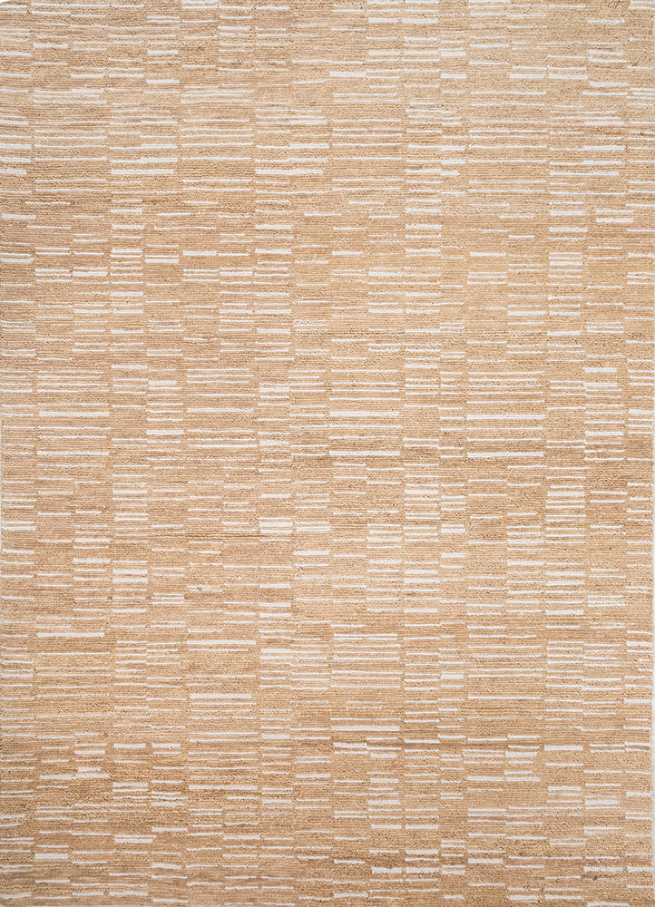 blythe beige and brown wool hand knotted Rug - HeadShot
