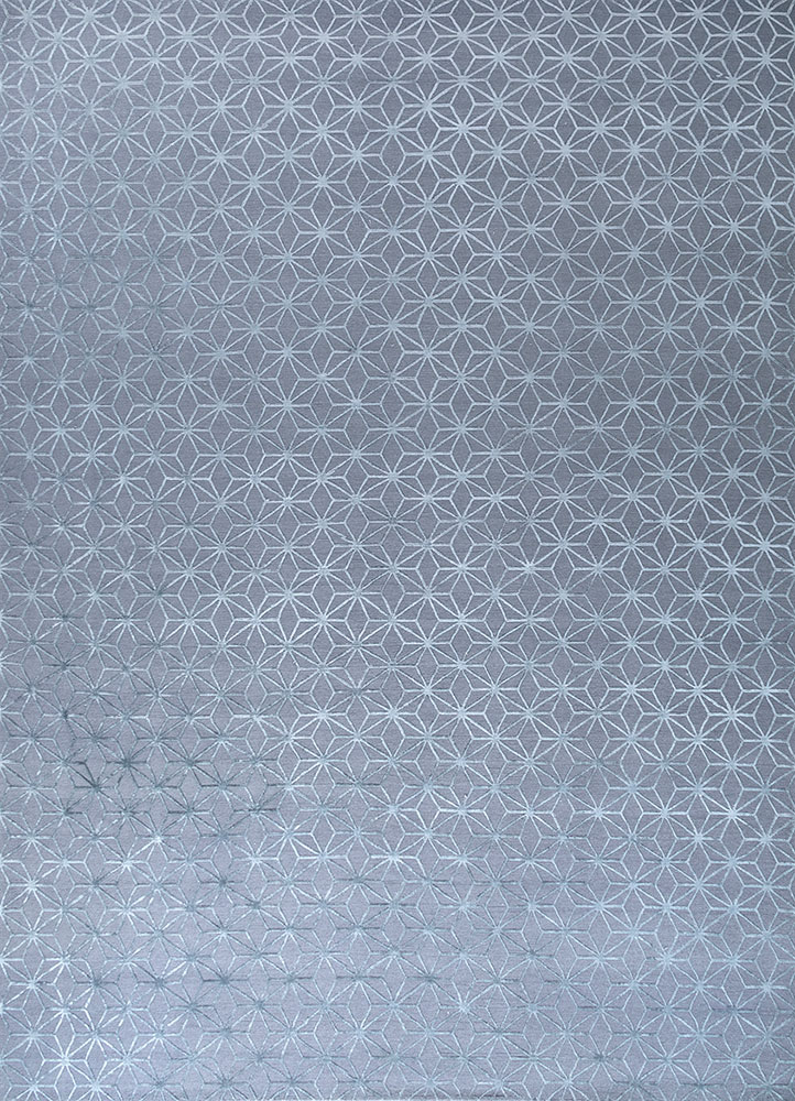 azalea grey and black wool and silk hand knotted Rug - HeadShot