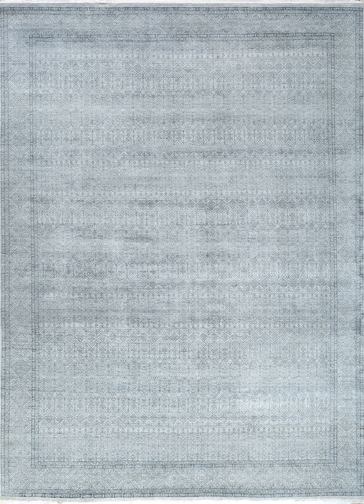 viscaya grey and black wool hand knotted Rug - HeadShot