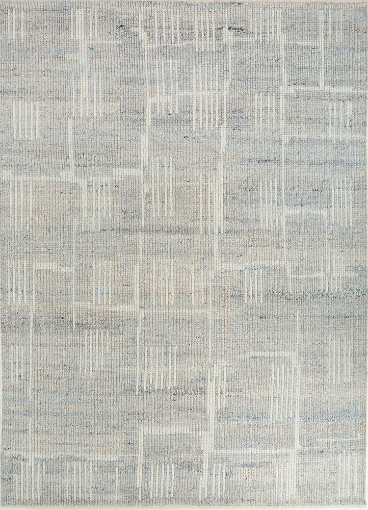 manifest grey and black wool hand knotted Rug - HeadShot