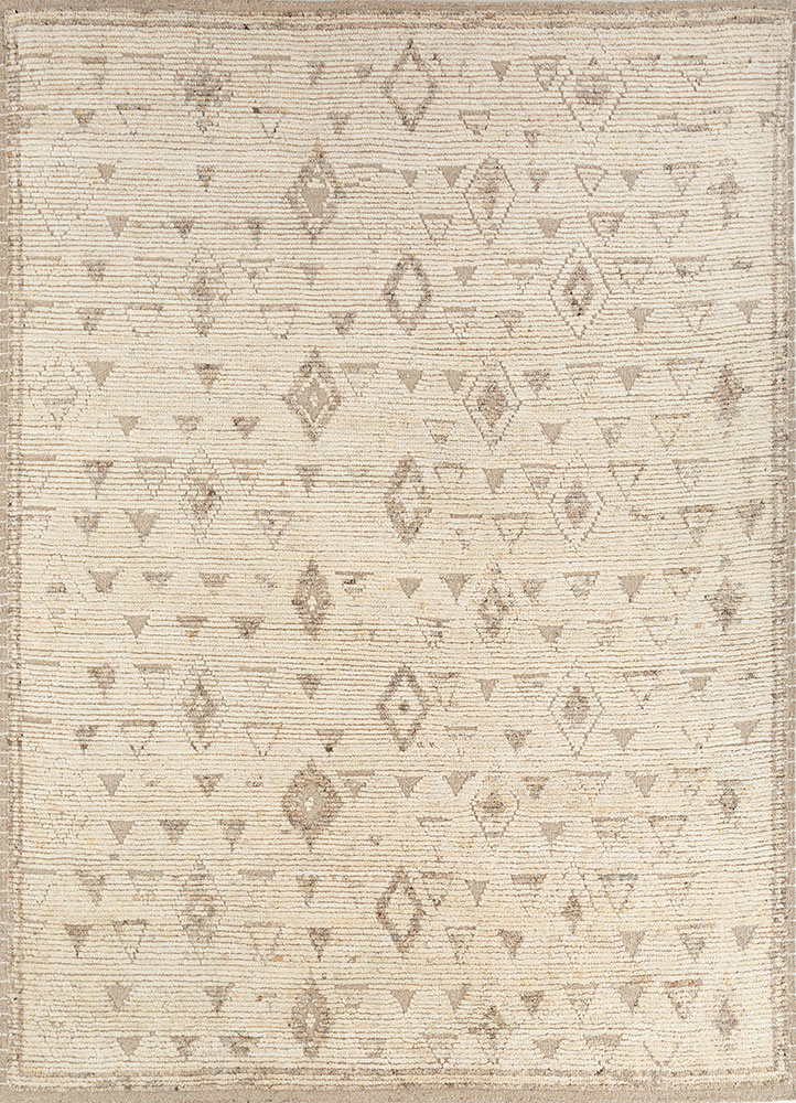 manifest ivory wool hand knotted Rug - HeadShot