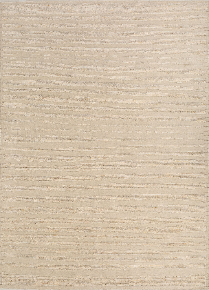 manifest beige and brown wool hand knotted Rug - HeadShot