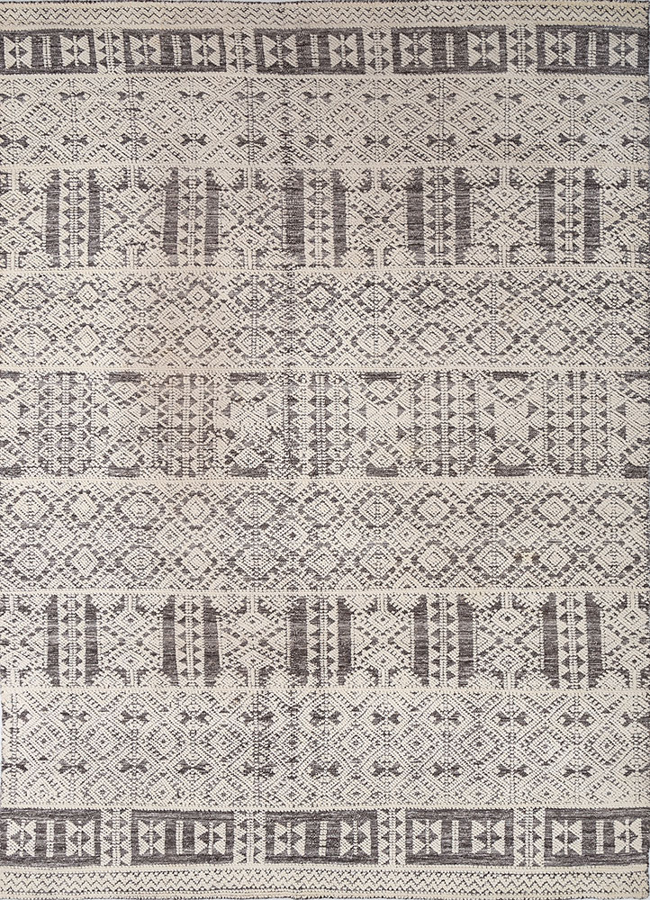thyme ivory wool hand knotted Rug - HeadShot