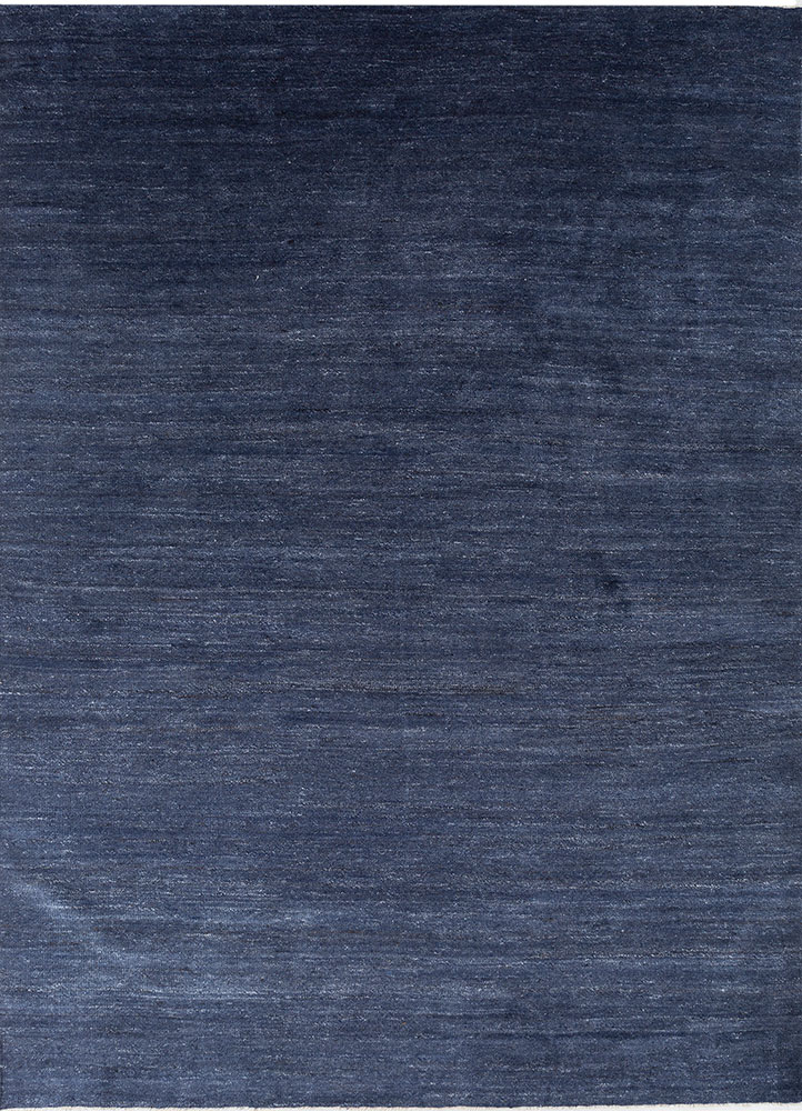 kairos blue wool hand knotted Rug - HeadShot