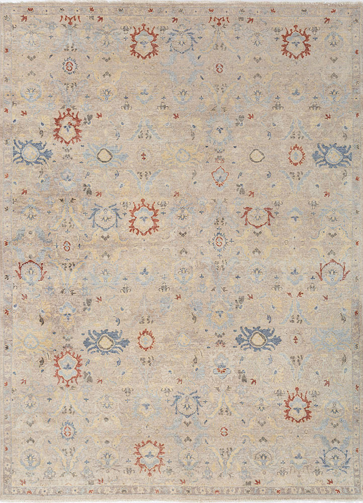 erbe gold wool hand knotted Rug - HeadShot