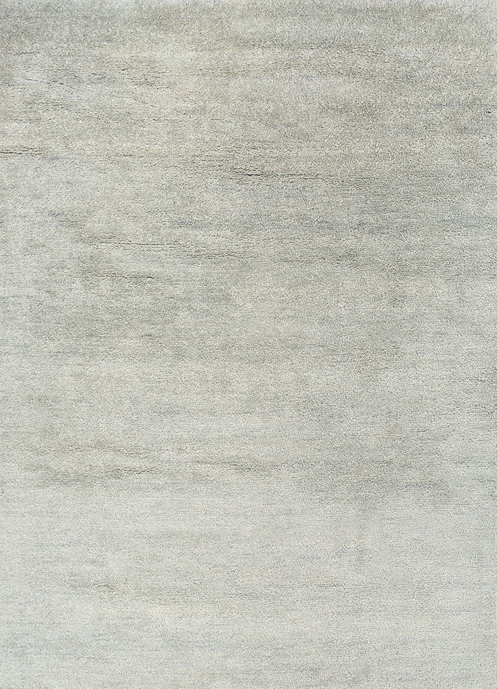 zuri blue wool hand knotted Rug - HeadShot