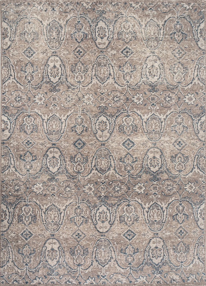 erbe blue wool hand knotted Rug - HeadShot