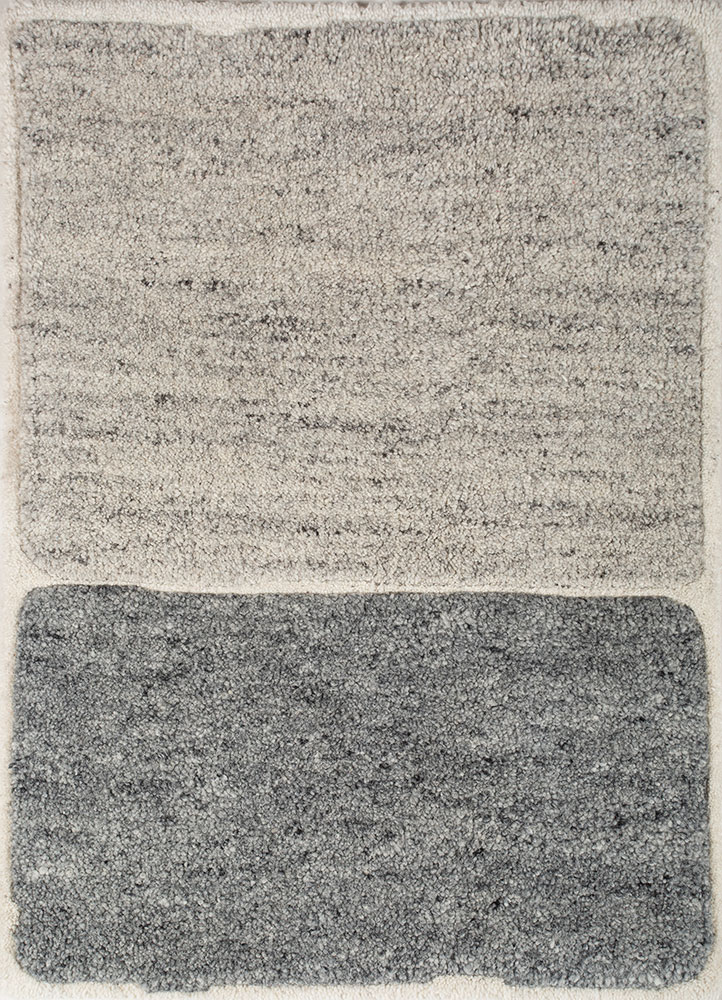 aprezo beige and brown wool hand knotted Rug - HeadShot