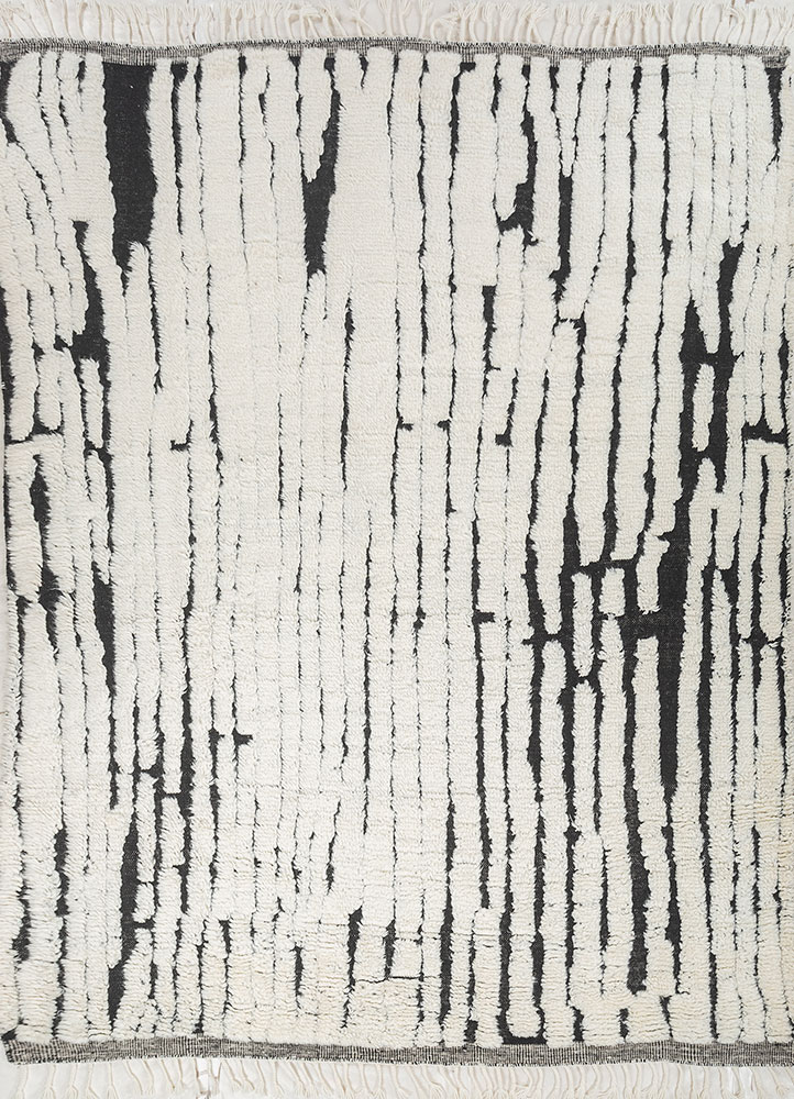 zuri ivory wool hand knotted Rug - HeadShot