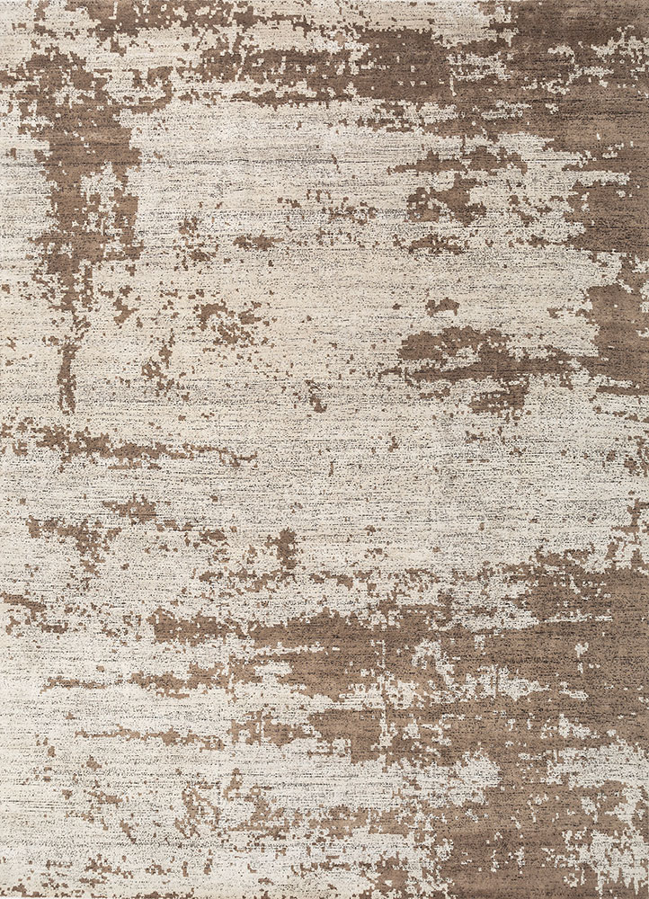 uvenuti ivory wool and bamboo silk hand knotted Rug - HeadShot