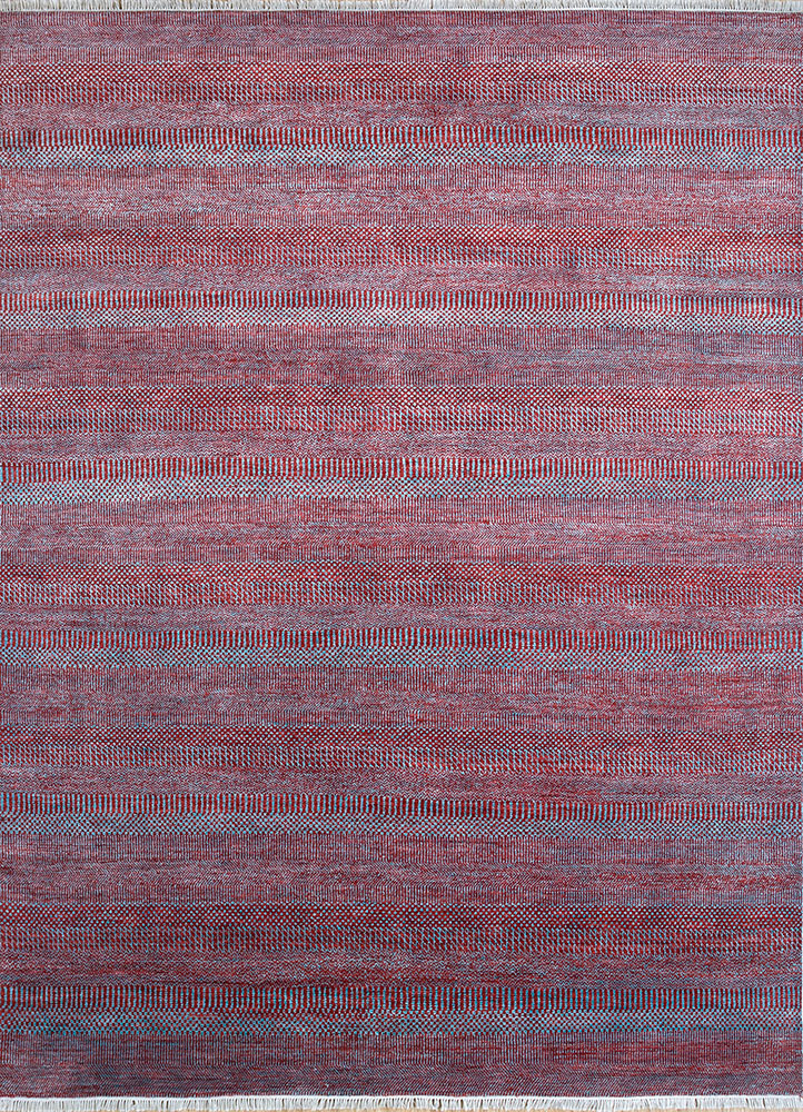 kairos grey and black wool and viscose hand knotted Rug - HeadShot