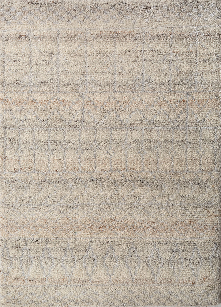 manifest ivory wool hand knotted Rug - HeadShot