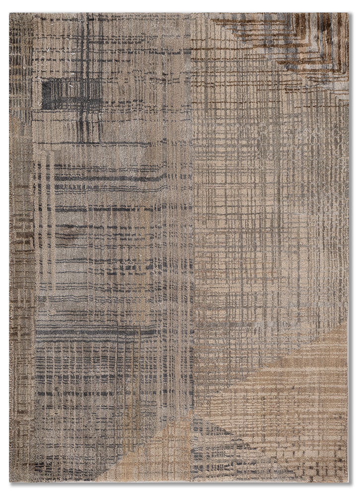 aprezo ivory wool and bamboo silk hand knotted Rug - HeadShot