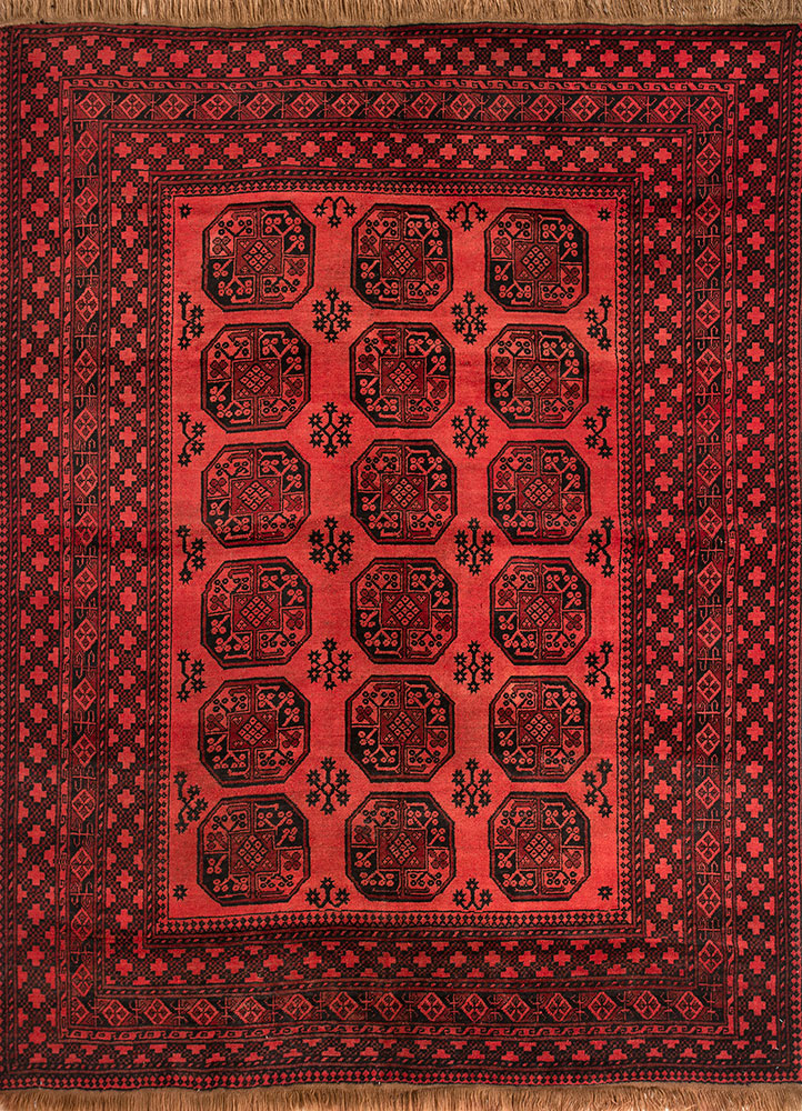 kiaan grey and black wool hand knotted Rug - HeadShot