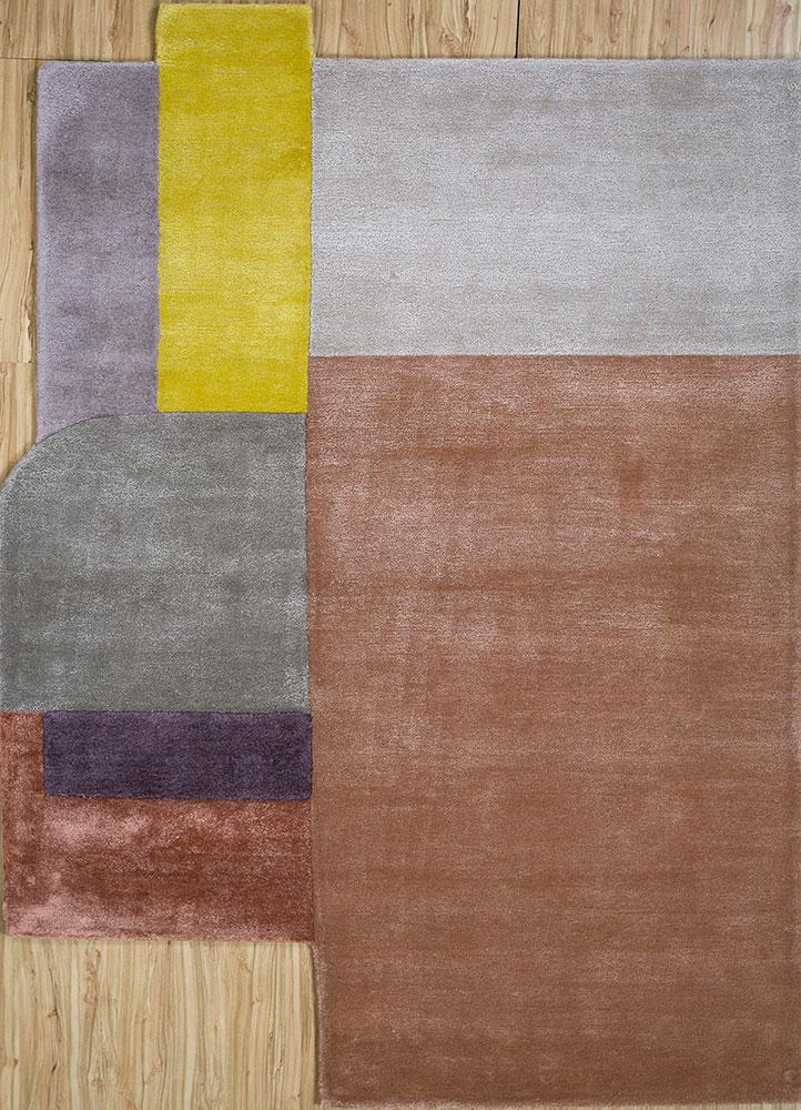 come around multi wool and viscose hand tufted Rug - HeadShot