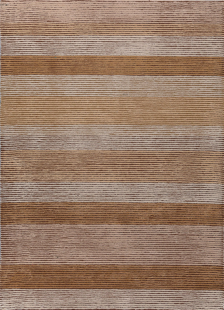 pathways beige and brown wool and viscose hand tufted Rug - HeadShot